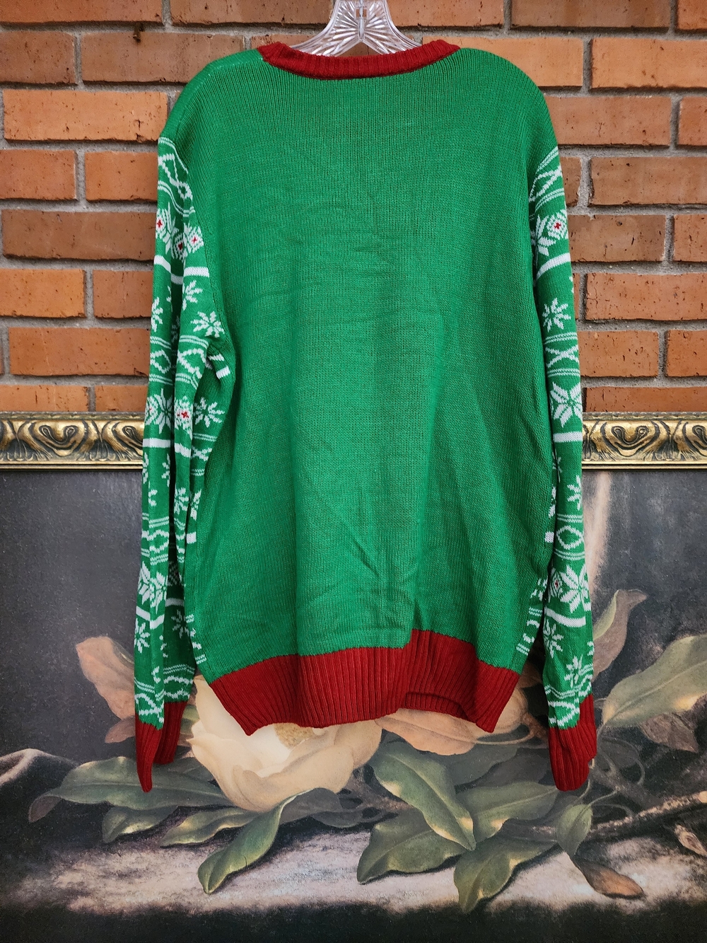 Peanuts Green & Red Snoopy Holiday Crewneck Sweater - Picture 7 of 9